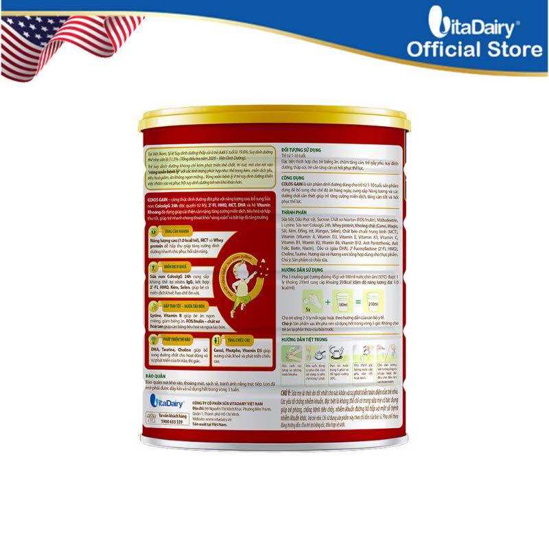Sữa bột ColosGain 0+ 800g