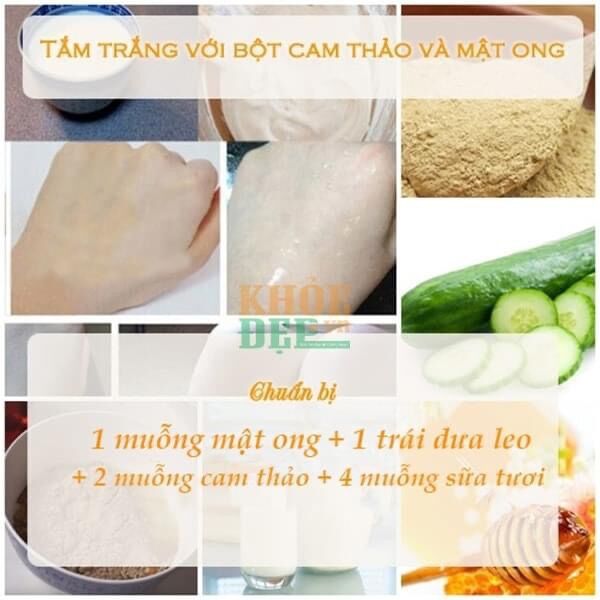Bột cam thảo trắng mịn da 500g