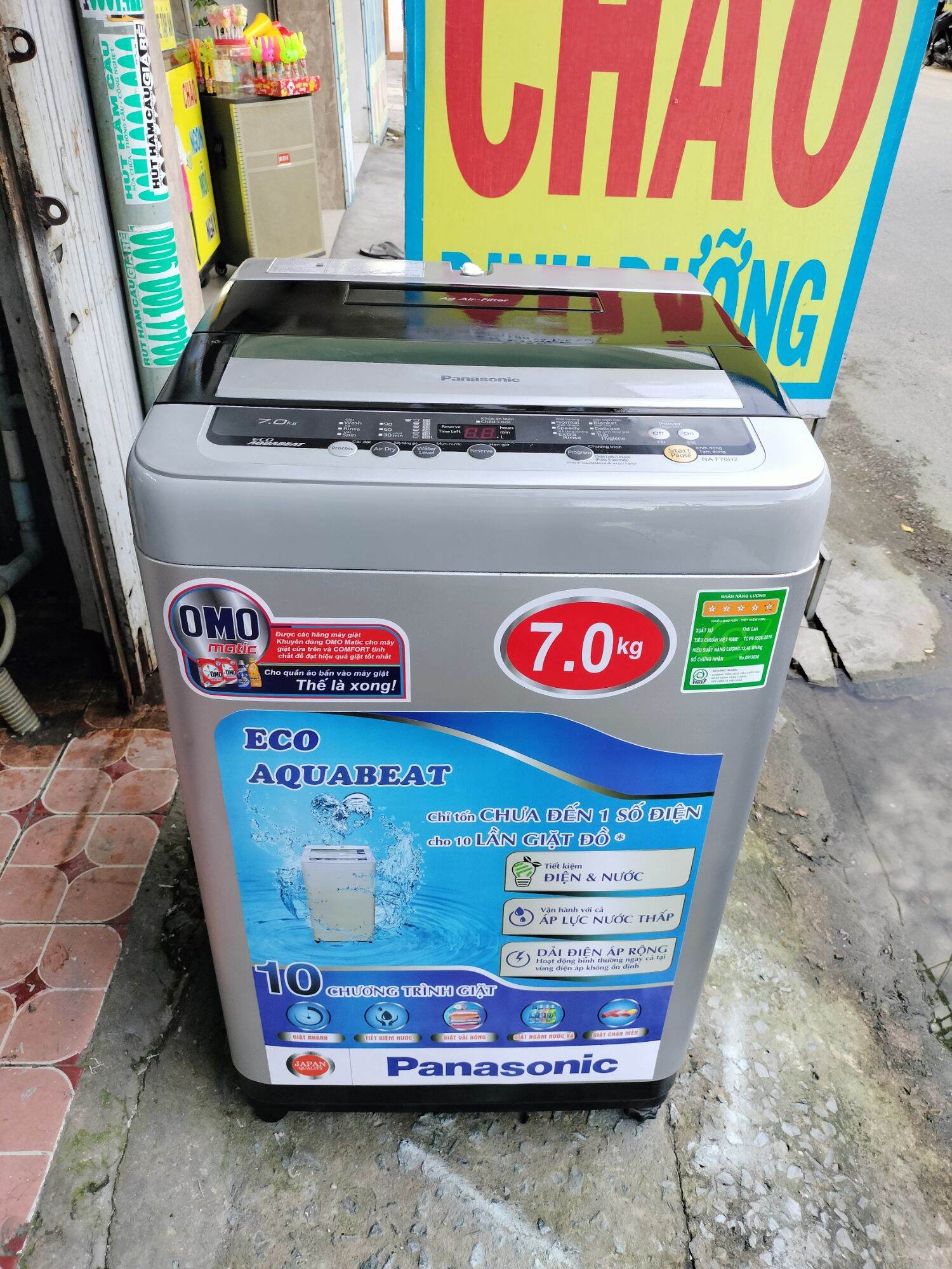 Máy giặt panasonic 7kg giặt vắt êm