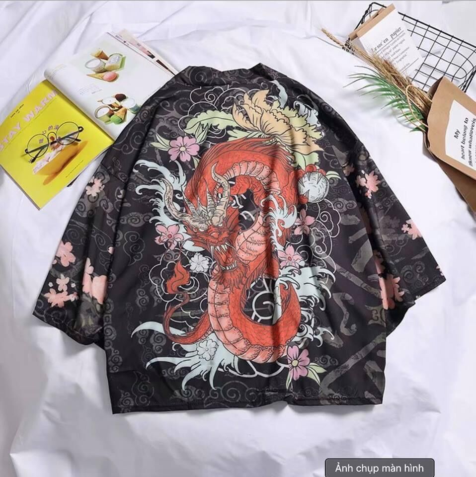 Áo Haori Kimono phong cách Nhật Bản hoạ tiết  Cosplay cực chất SK01