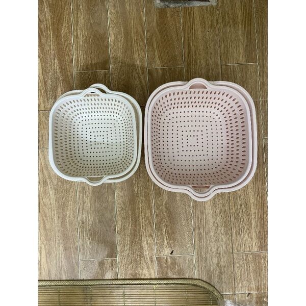 Bộ rổ 2 lớp ( gồm chậu + rổ ) Việt Nhật các cỡ
