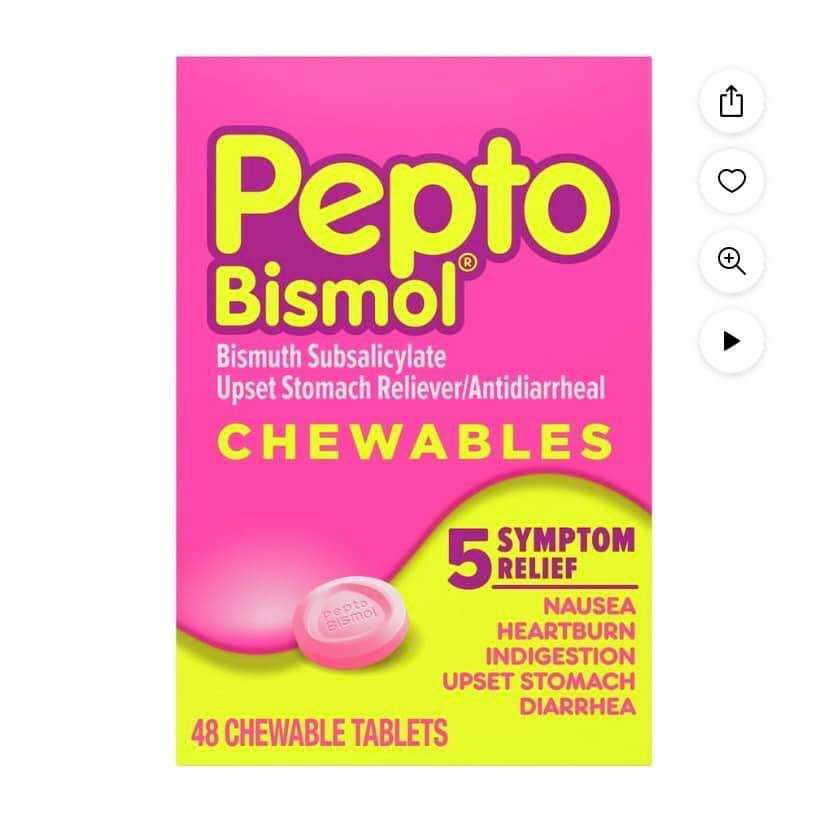 Pepto bismol chewables 30 Viên Nhai