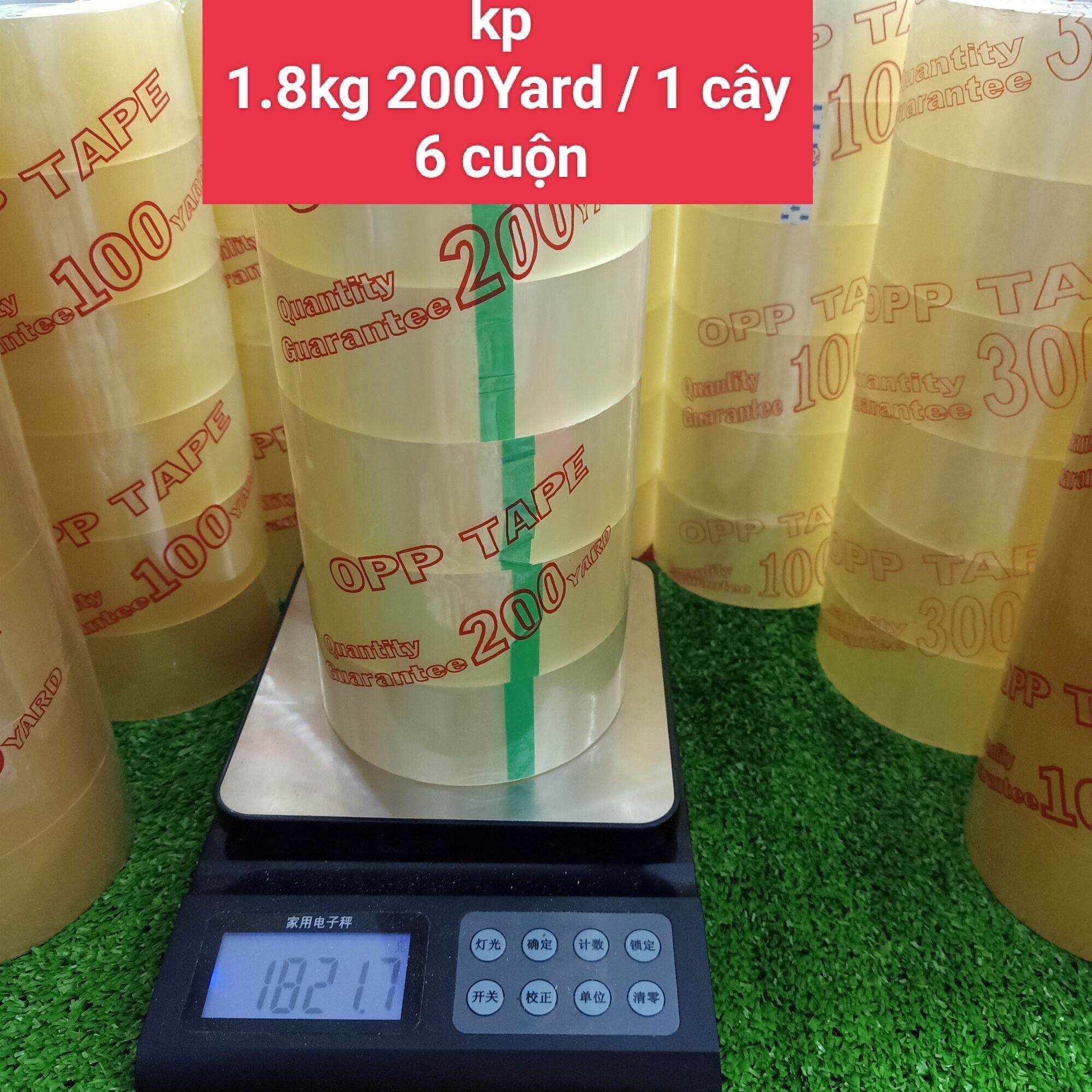 HCM Xả Kho giá sập sàn Băng keo băng dính trong đục 4.8cm - 200yard  1.8kg