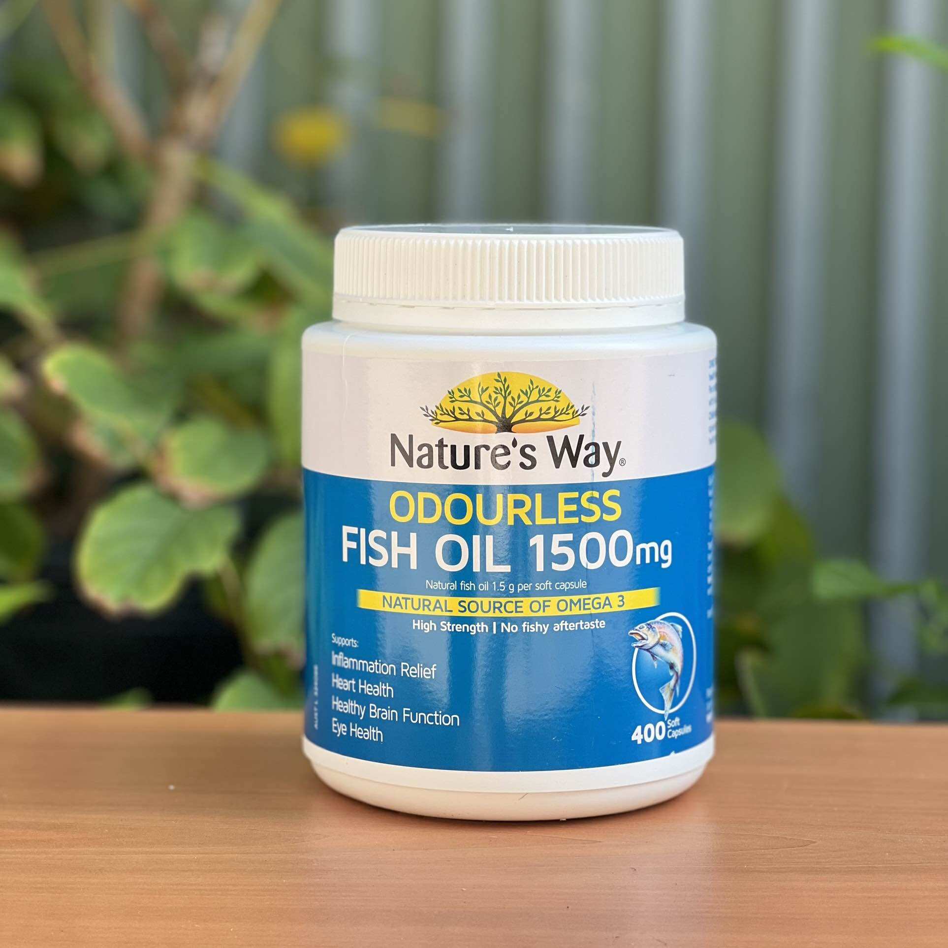 Dầu cá Úc Nature's Way odourless fish oil 1500mg 400 viên