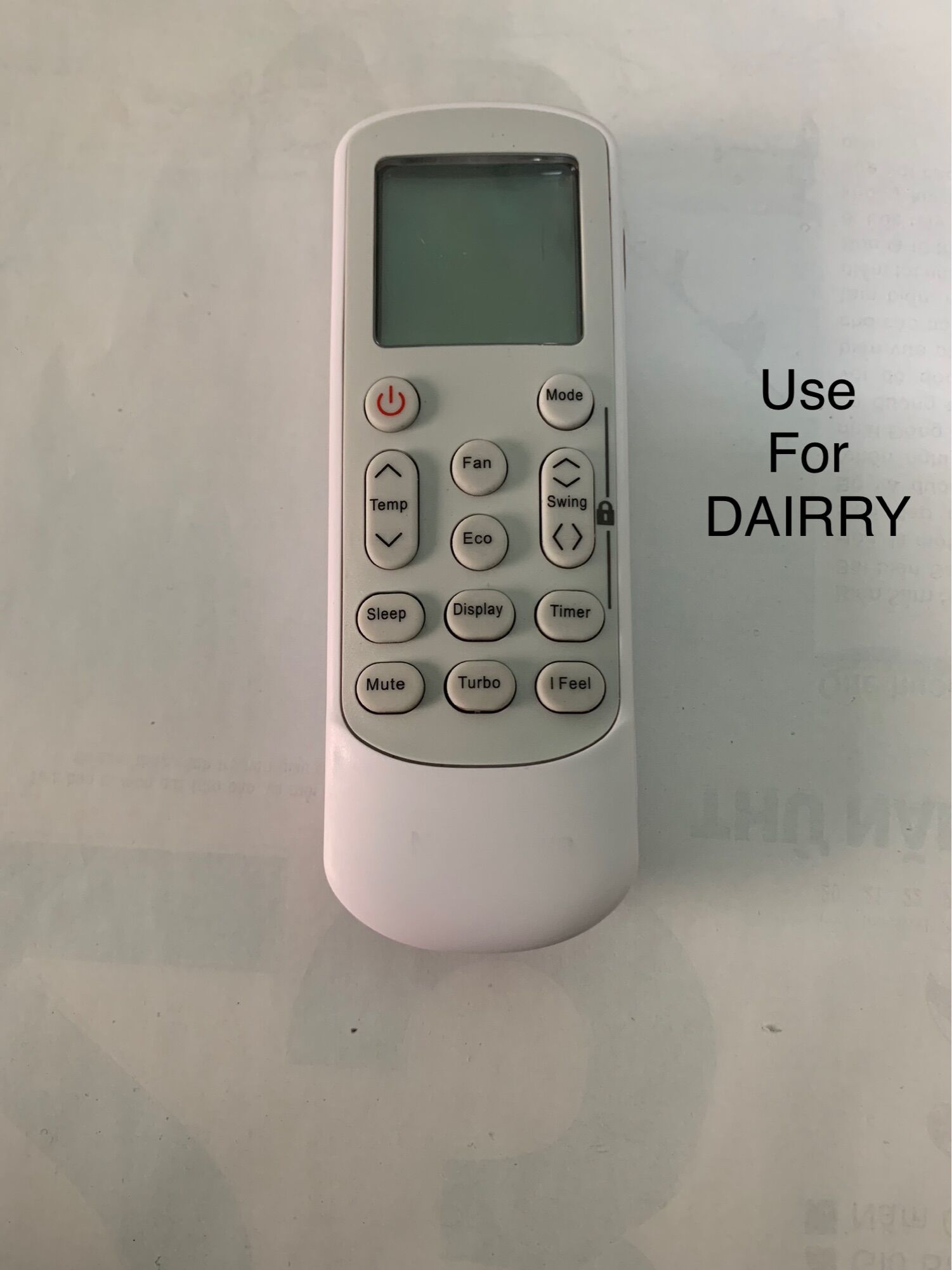 Remote máy lạnh dairry - điều khiển điều hoà dairry
