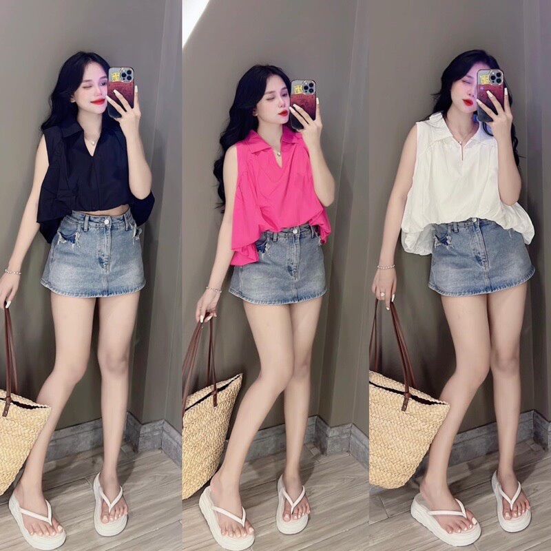 ÁO SƠ MI CỔ XẺ SÁT NÁCH CỰC HOT SMLULU