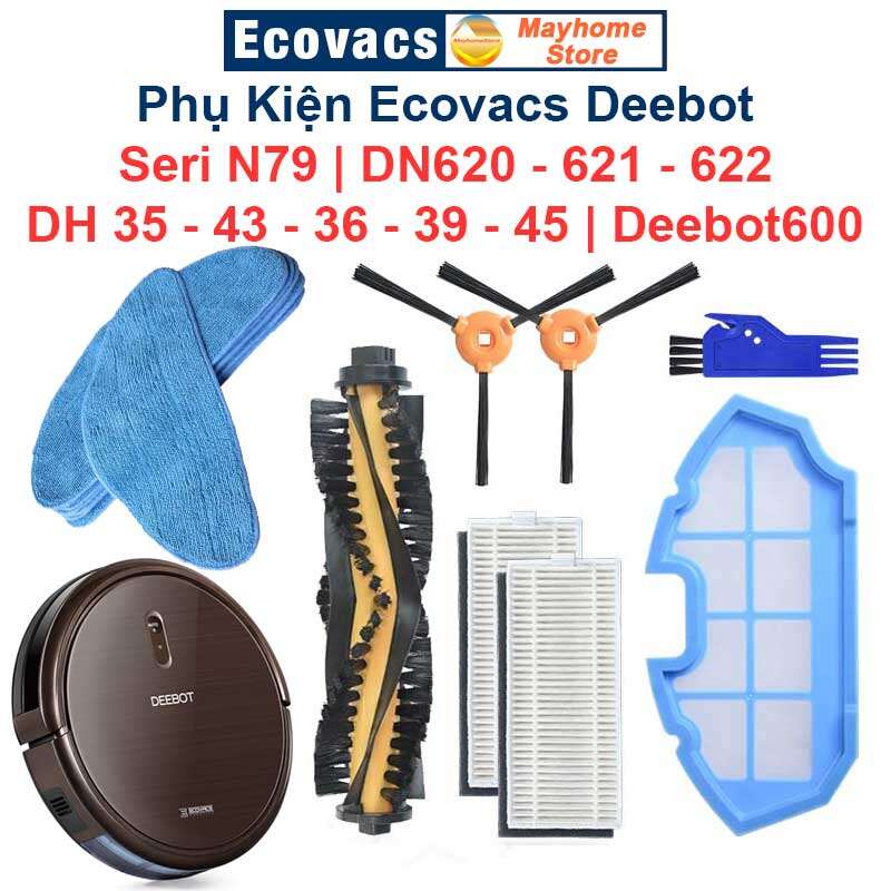 Phụ kiện robot ecovacs deebot n79, n79s, n79t, n79w, dn620, dn621, dn622, dh35, dh36, dh39, dh43, dh45, deebot600 & 601/