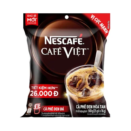 Cà phê hòa tan nescafé café việt cà phê đen đá