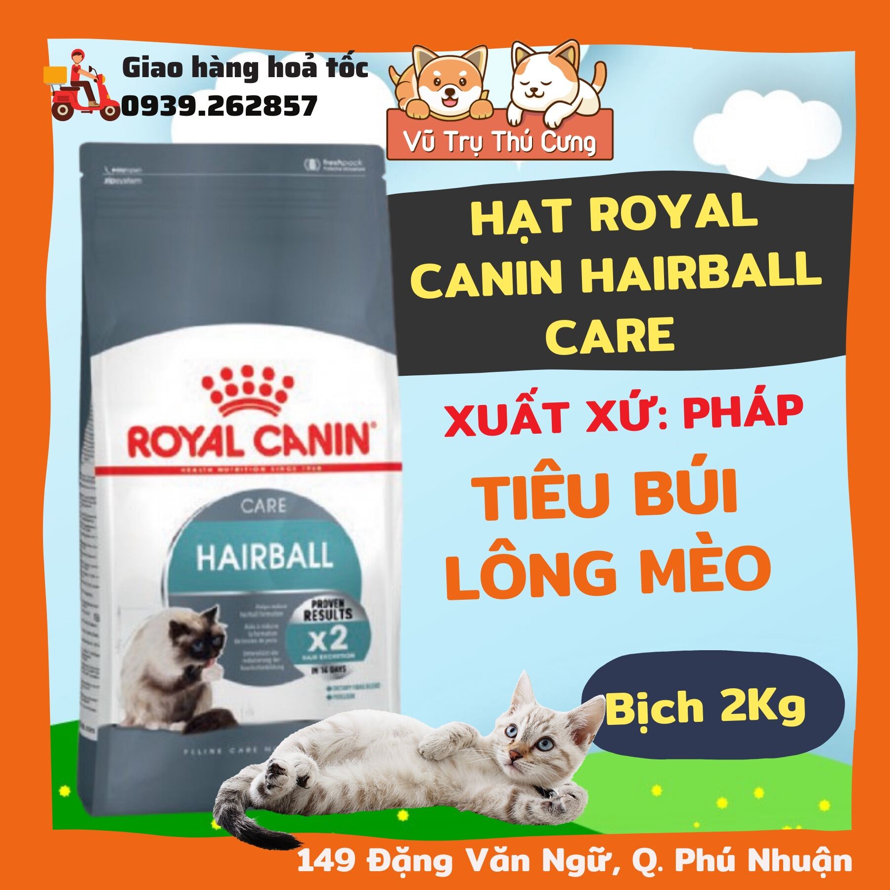 Hạt cho Mèo Royal Canin Hairball Care giúp tiêu búi lông Mèo