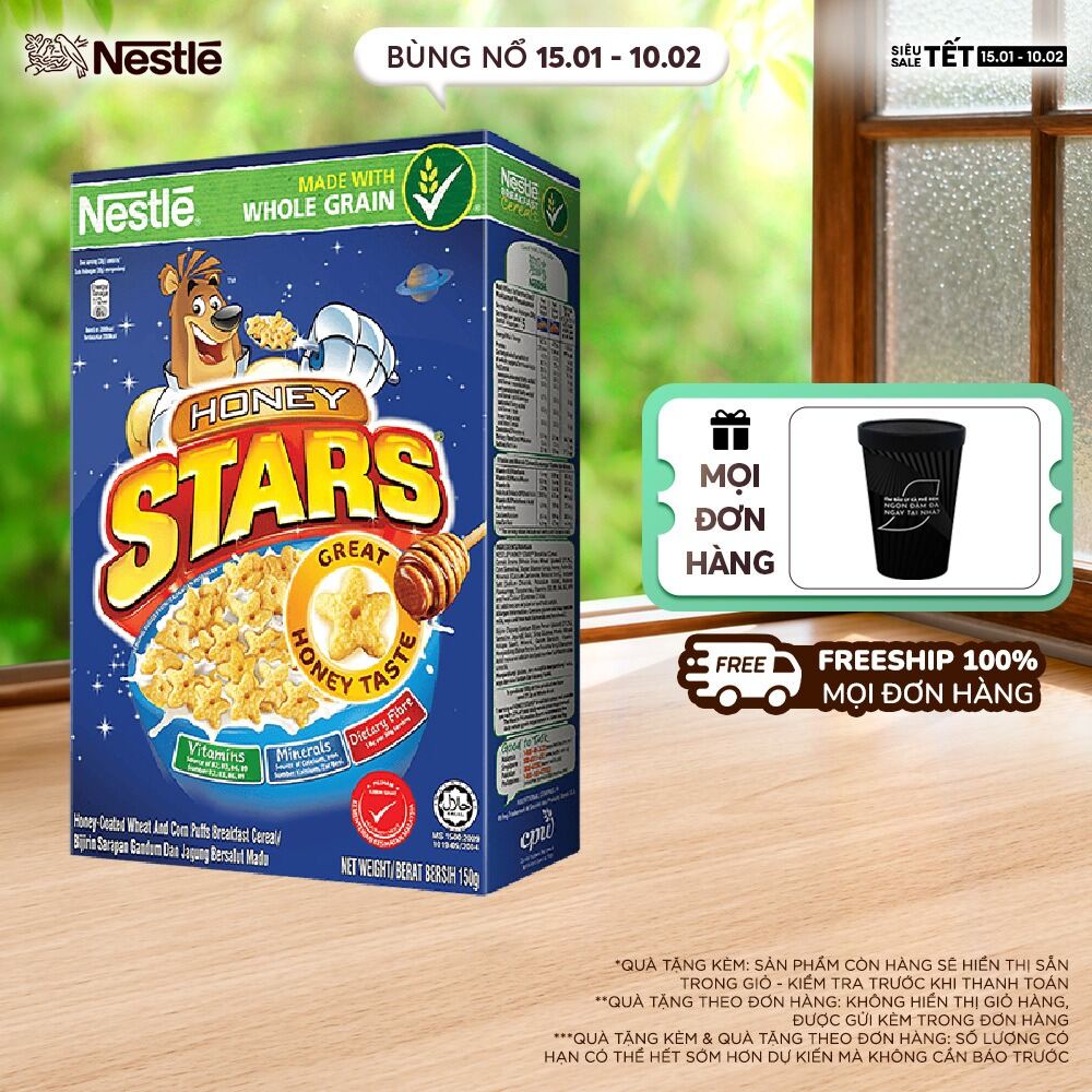 [FREESHIP TOÀN QUỐC] Ngũ cốc ăn sáng HONEY STARS (Hộp 150g)