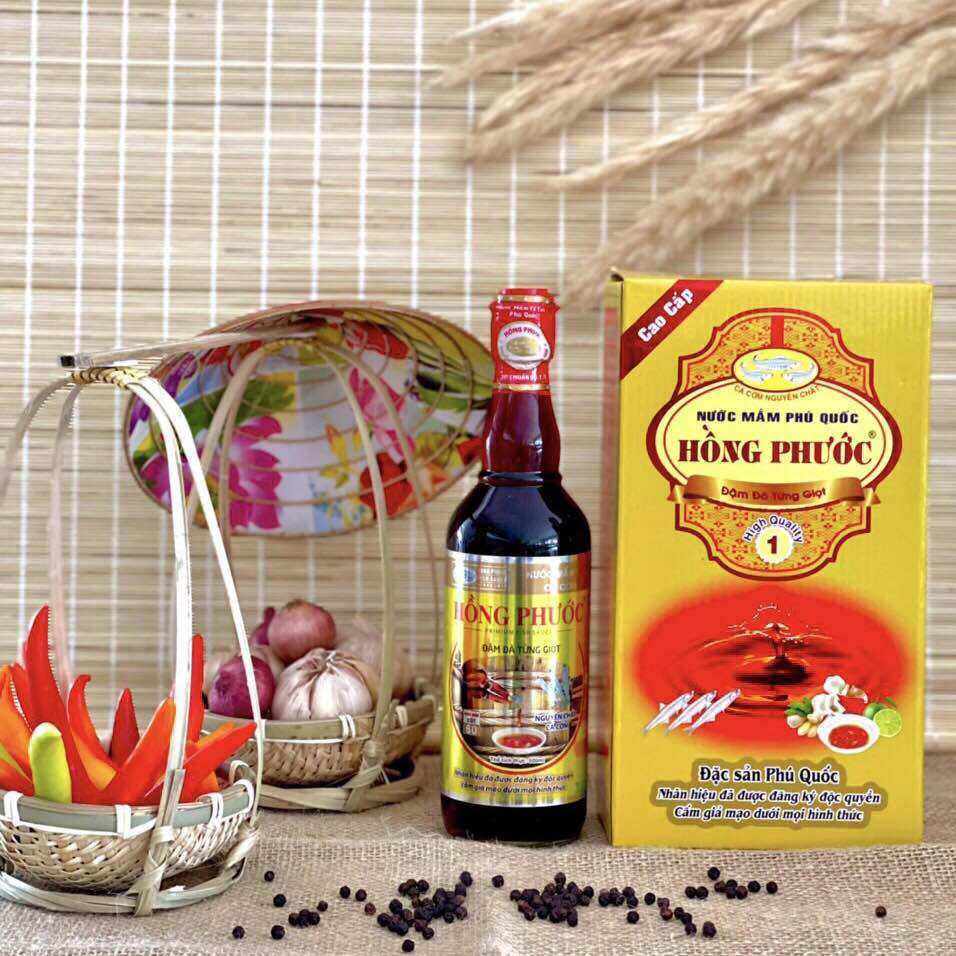 Nước mắm hồng phước 60 độ,500ml chai thuỷ tinh