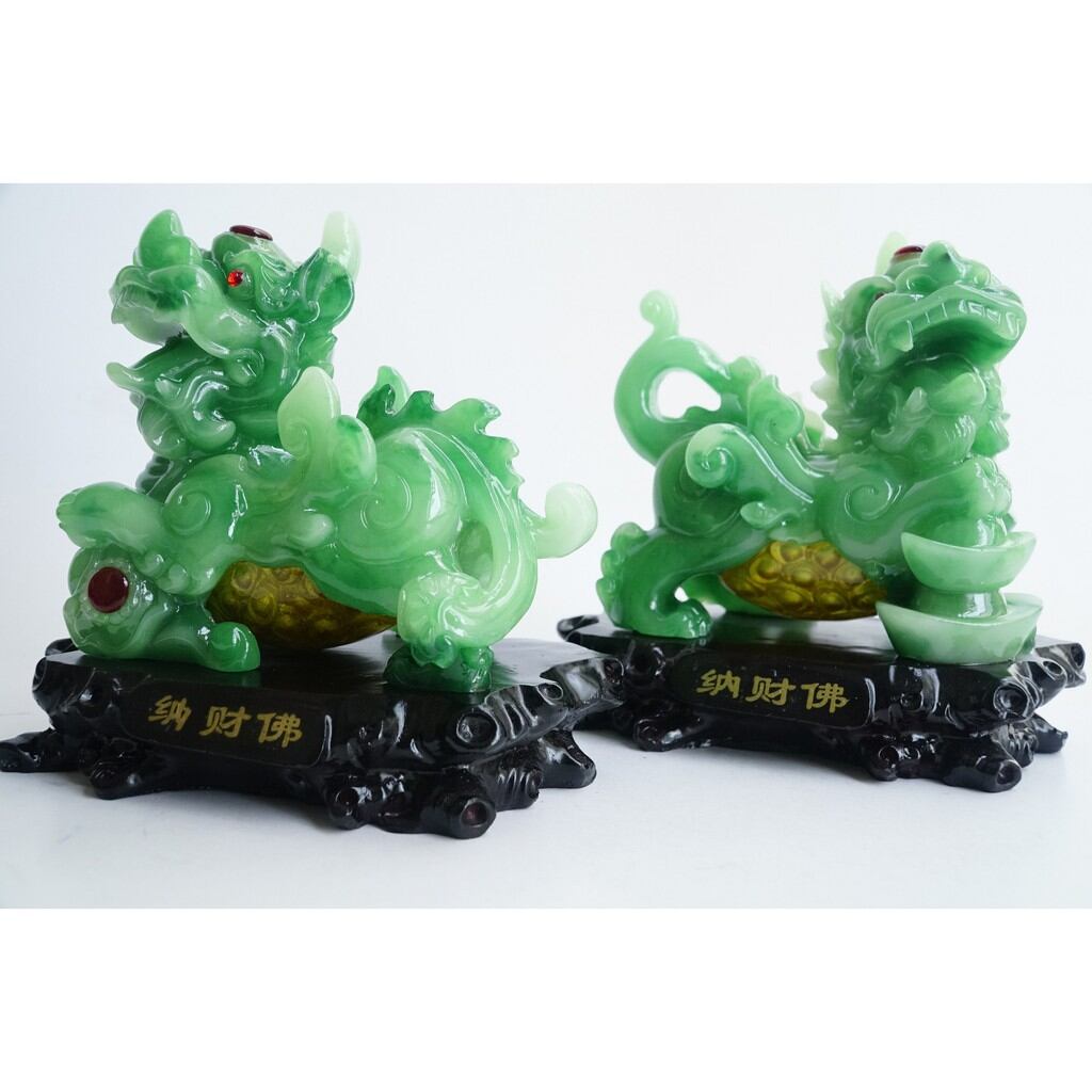 tỳ hưu xanh phong thủy đồng tiền