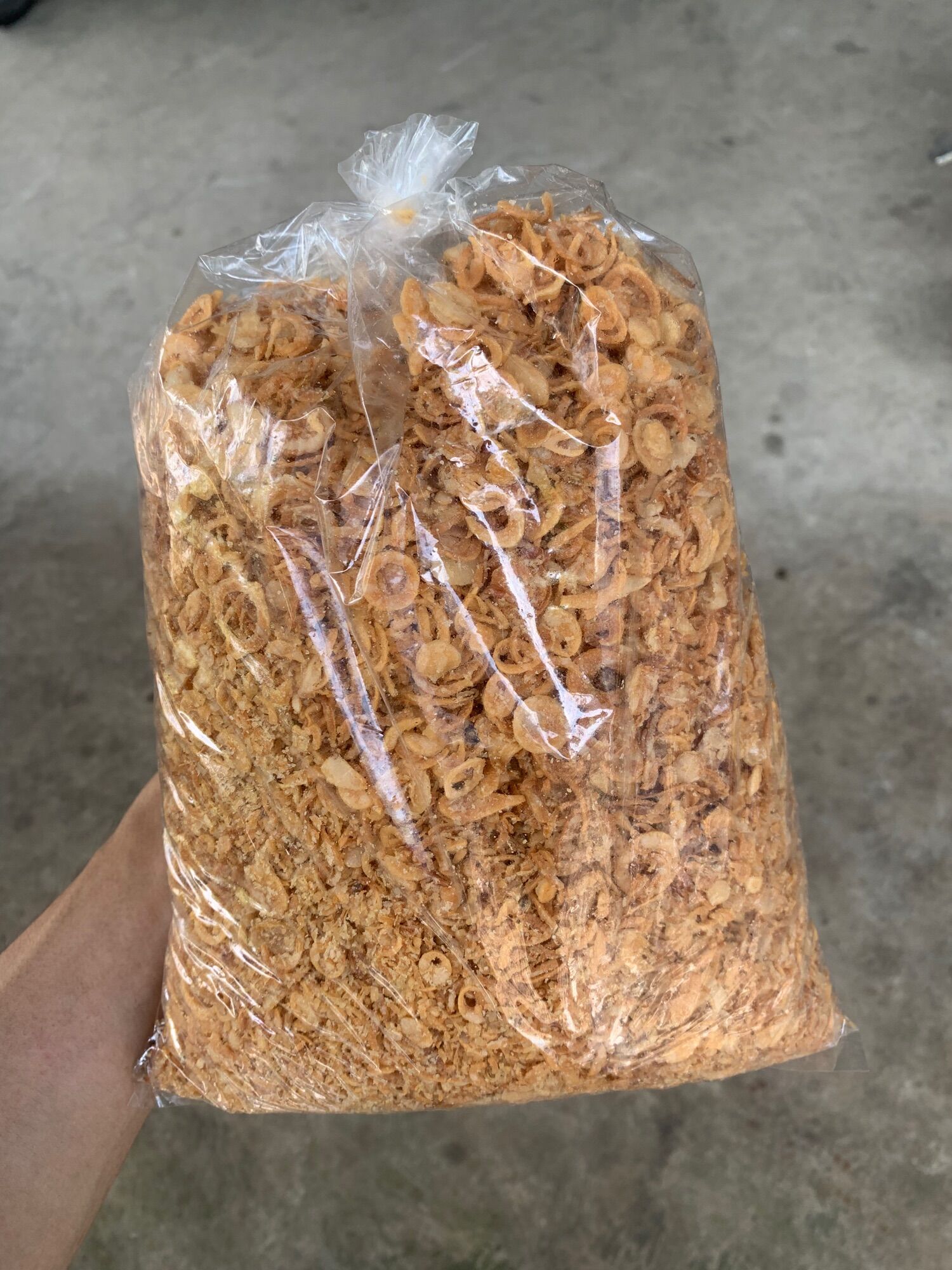 1kg hành phi bánh tráng muối tôm thơm ngon