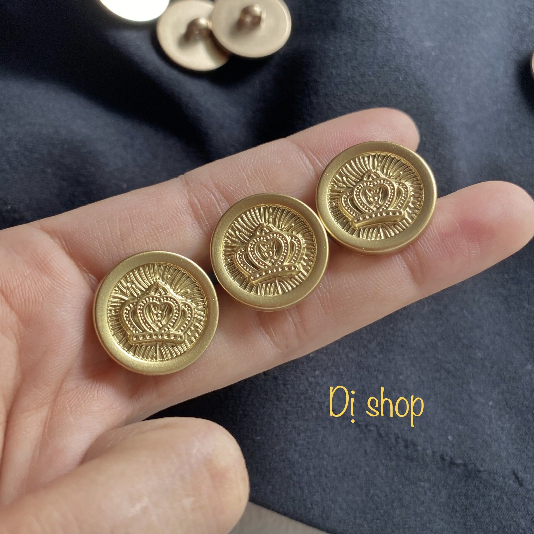 Set 5 nút nhựa giả đồng size 2cm