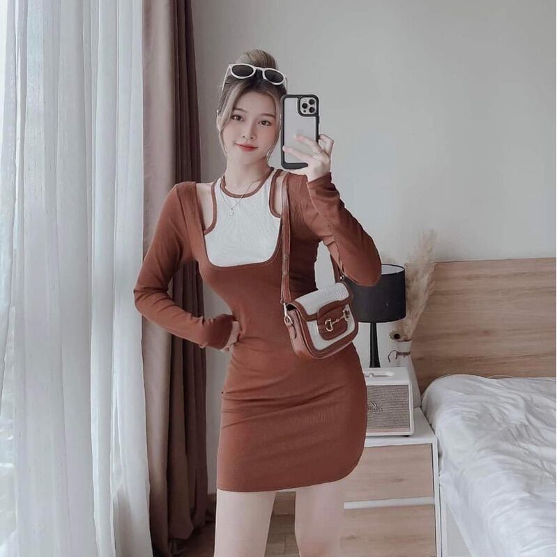 ĐẦM PHỐI YẾM VIỀN CỔ XINH DYM3