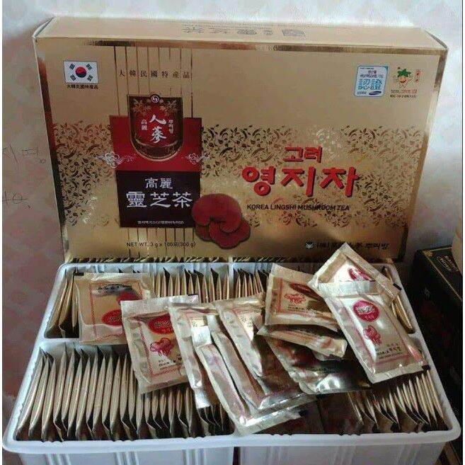 [Hộp 100 gói] Trà Hồng Sâm Hàn Quốc