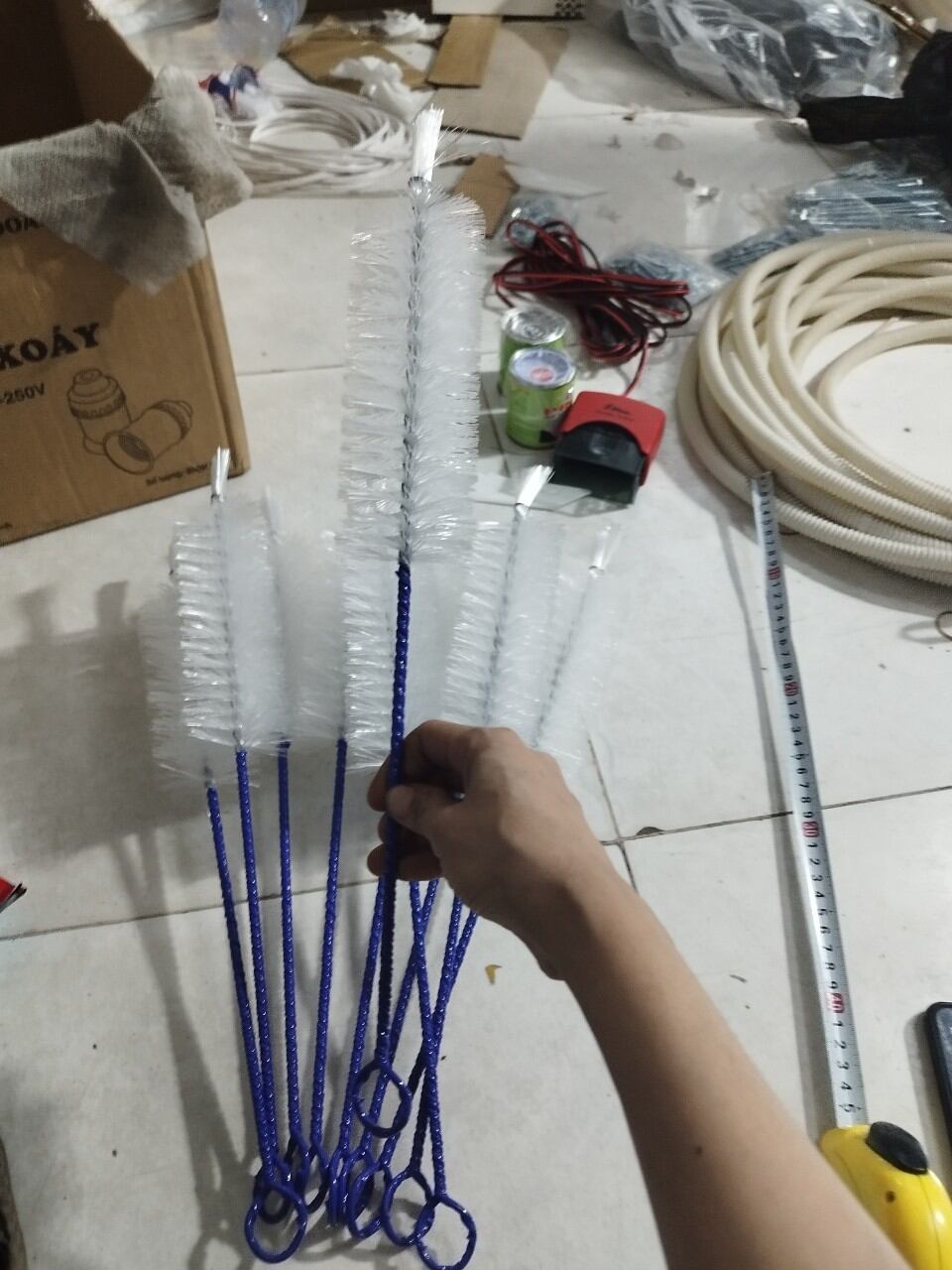 3 cây cọ rửa xe,rửa chai lọ lớn