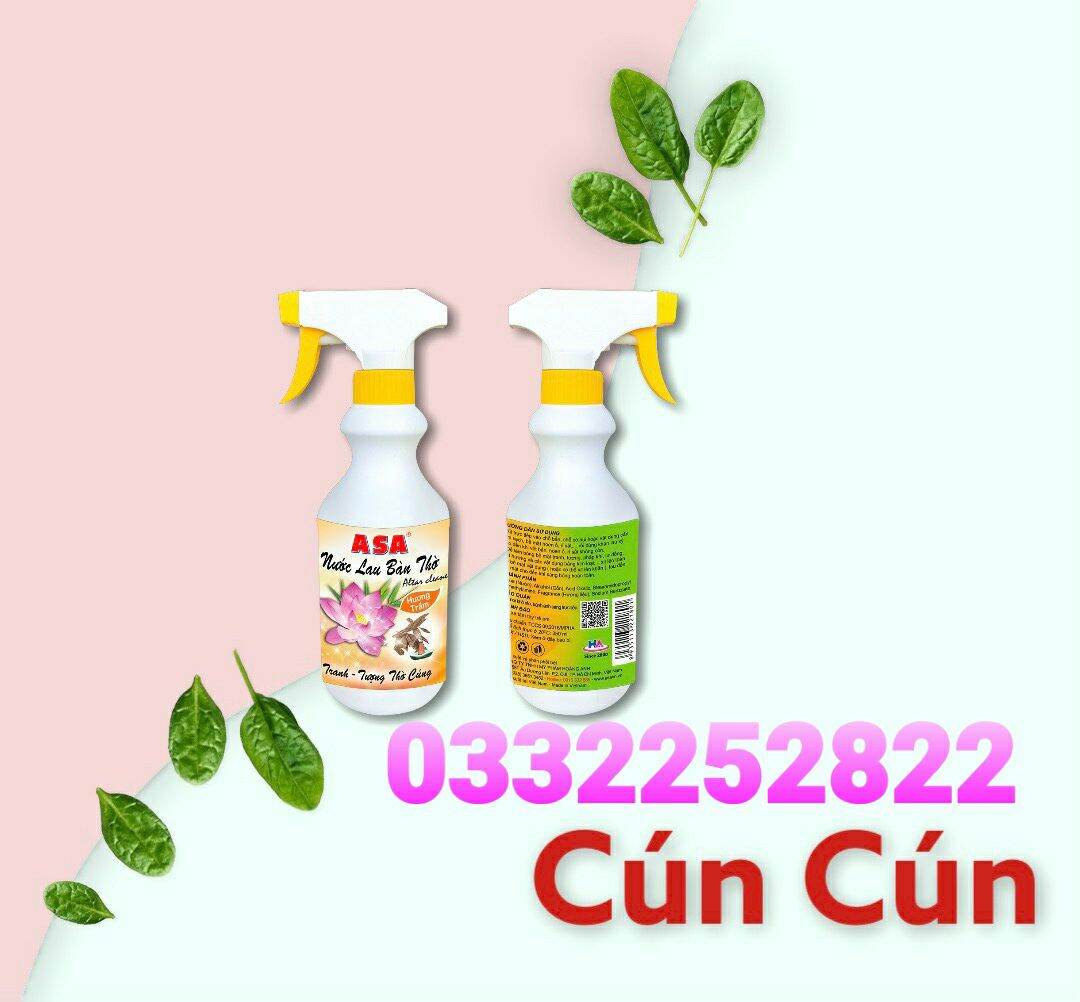 Nước lau bàn thờ asa hương trầm - 350ml