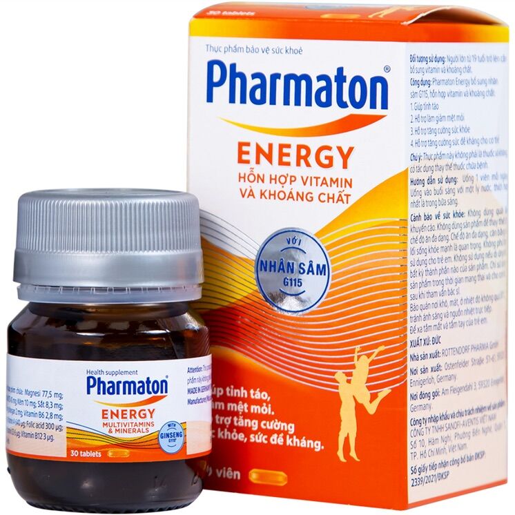 ✅[Chính hãng date mới] Viên Uống Bổ Sung Năng Lượng PHARMATON ENERGY xuất xứ Đức (Hộp 30 viên)
