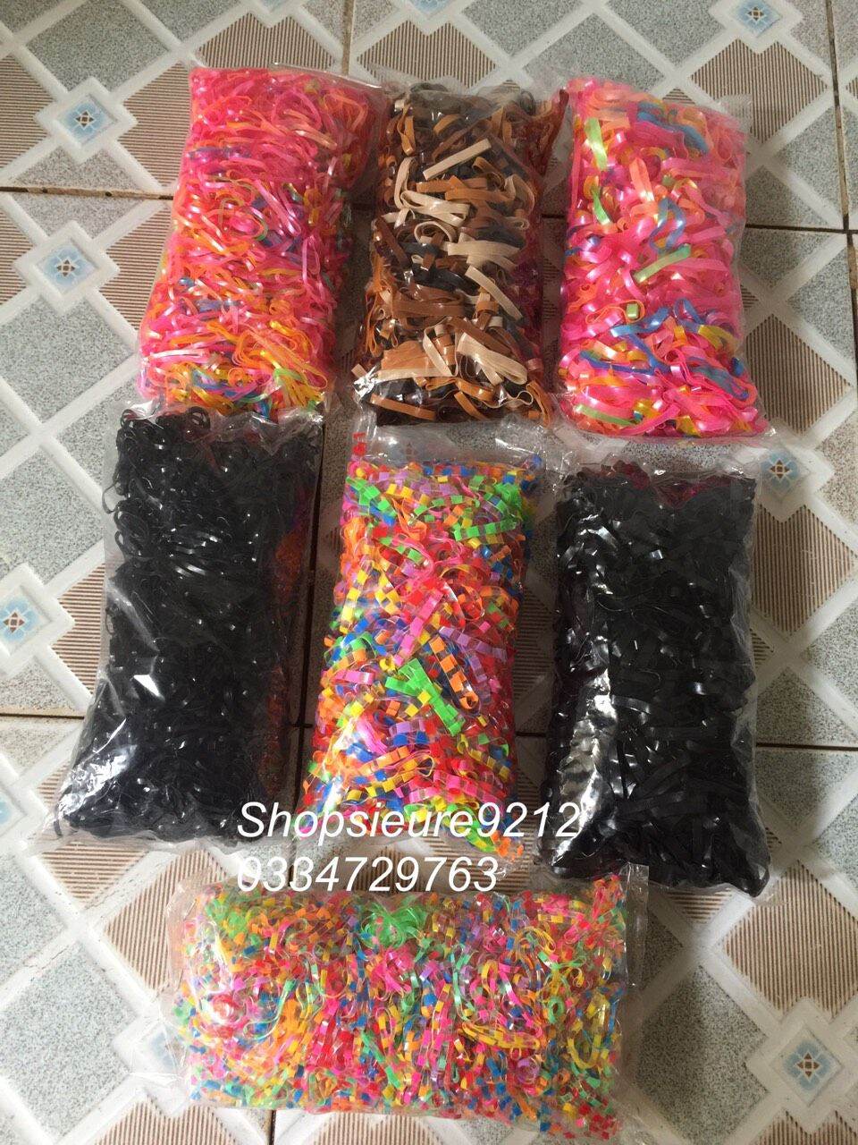 100 g chun buộc tóc nhiều màu