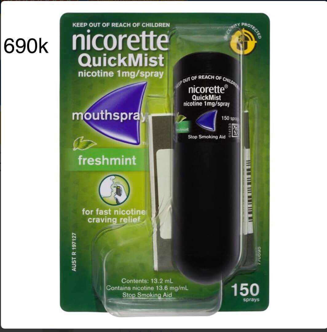 Xịt cai thuốc lá Nicorette Quick Mist