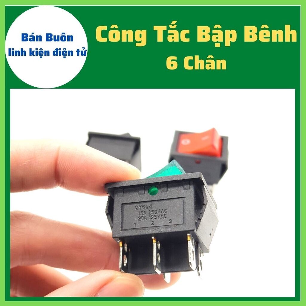 Công Tắc Bập Bênh 16A 250V KCD4 6 Chân 3 chân