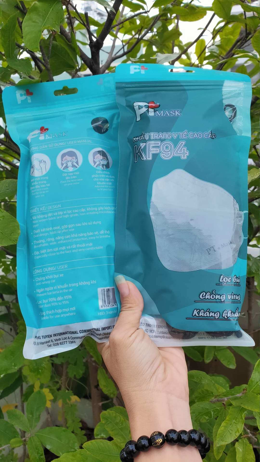 khẩu trang kf94 vimask thùng 300 cái ( trắng)