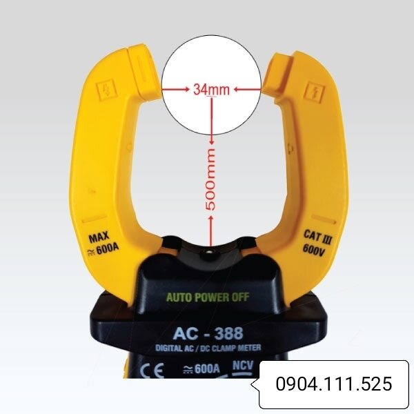 [HCM]Ampe kìm đo dòng AC/DC APECH AC-388 (600A)