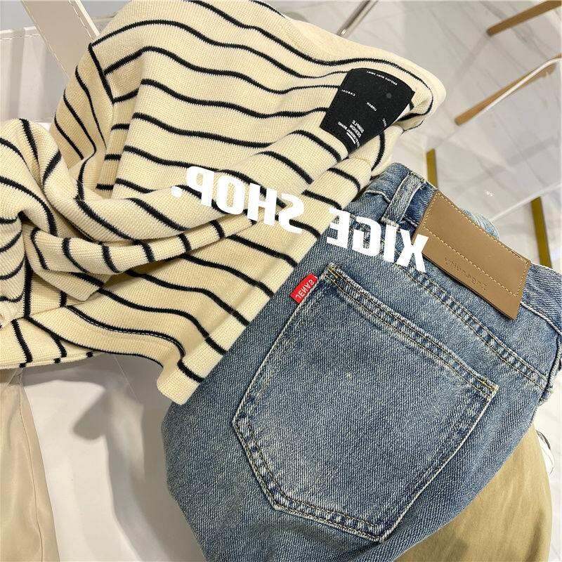 Áo Phông Cộc Tay Họa Tiết Kinh Điển 100% Cotton Jxh Áo Cặp Đôi Thon Gọn Sọc Rộng Mẫu Mới Mùa Hè 202 Cho Nữ 2