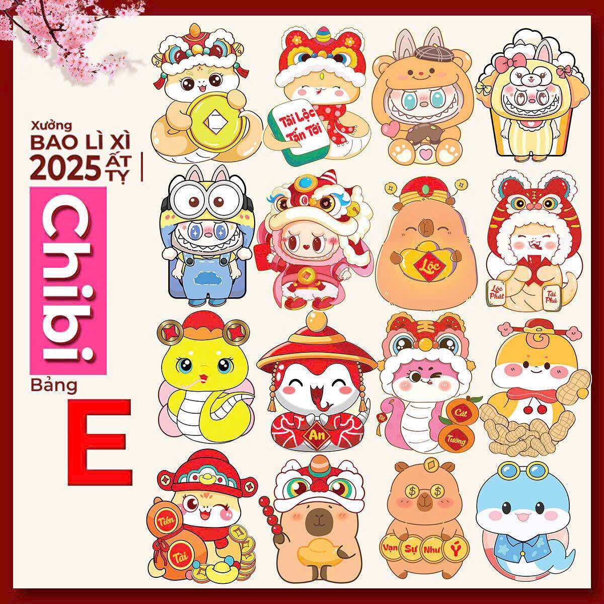Combo 1000 bao lì xì cute nhiều mẫu( inbox chọn mẫu hoặc ngẫu nhiên)