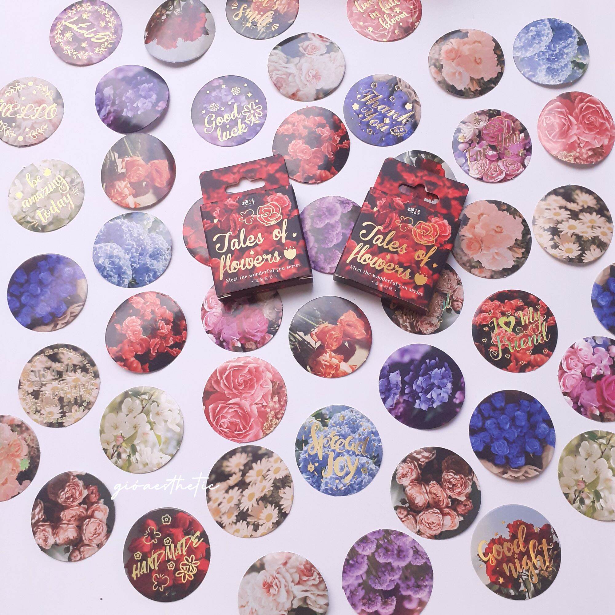 🌕 Hộp/Set 45 sticker vũ trụ các hành tinh và câu chữ lấp lánh ánh kim #A1402 b1