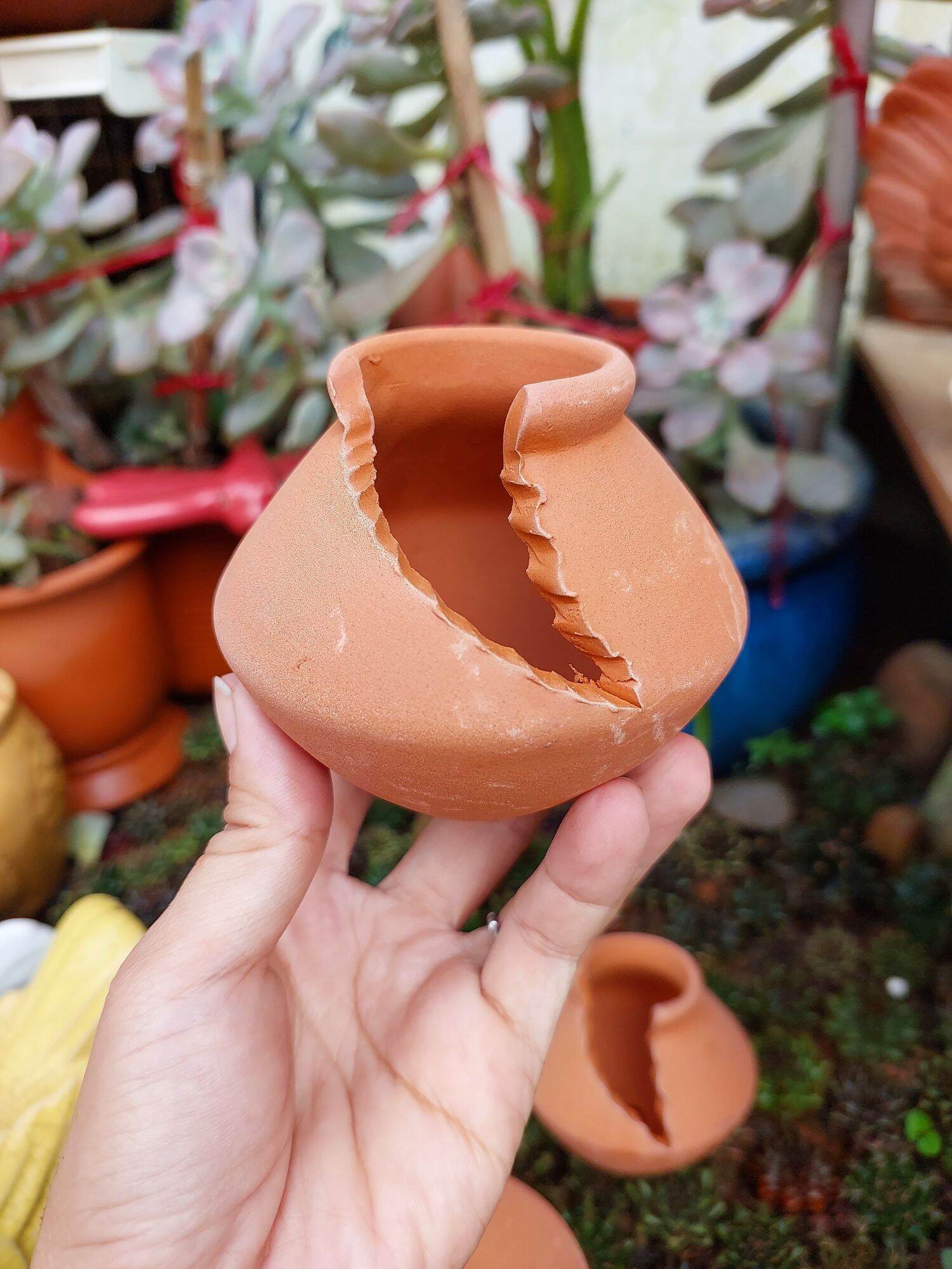 Chậu đất nung Bình Dương xẻ mini m 3 x 7.5