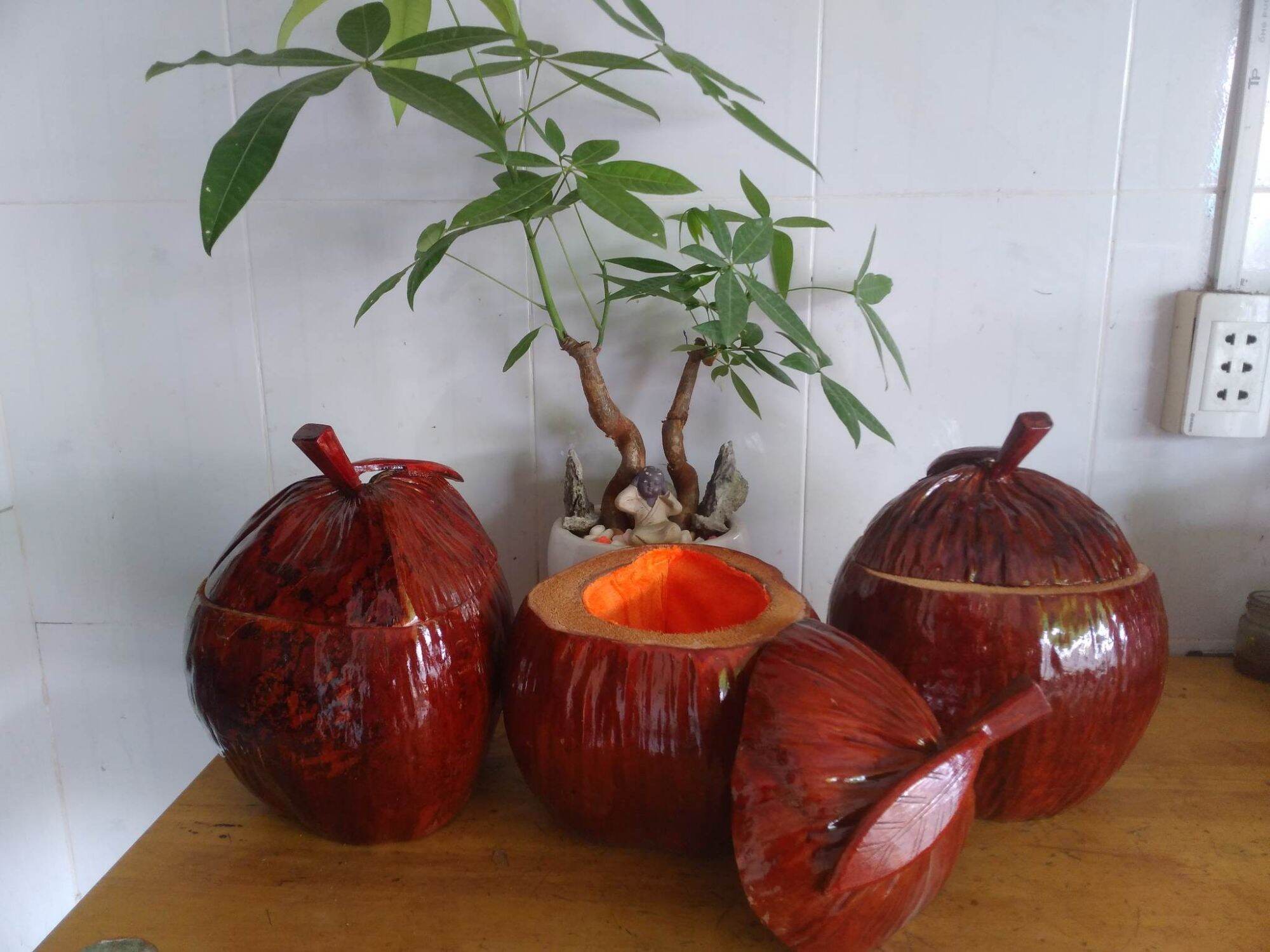 Bình giữ nhiệt ấm trà trái dừa