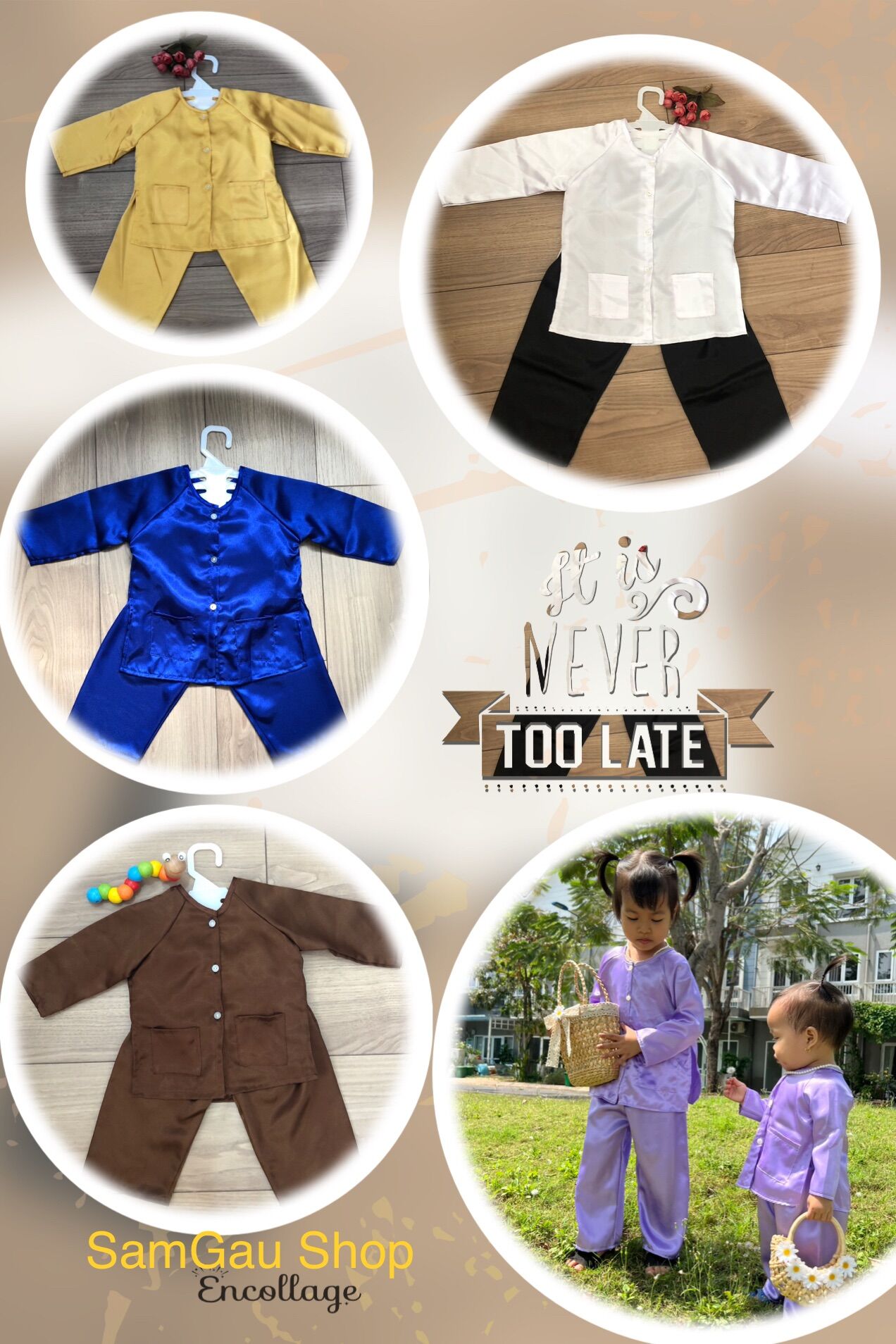 Bộ bà ba truyền thống cho bé Trai bé Gái bé từ 7-30kg Samgo Shop