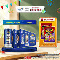 Combo 2 thùng Bia Lush Cao Cấp - Bia Êm Dễ Uống -Thùng 24lon x 330ML (ABV 4,5%)