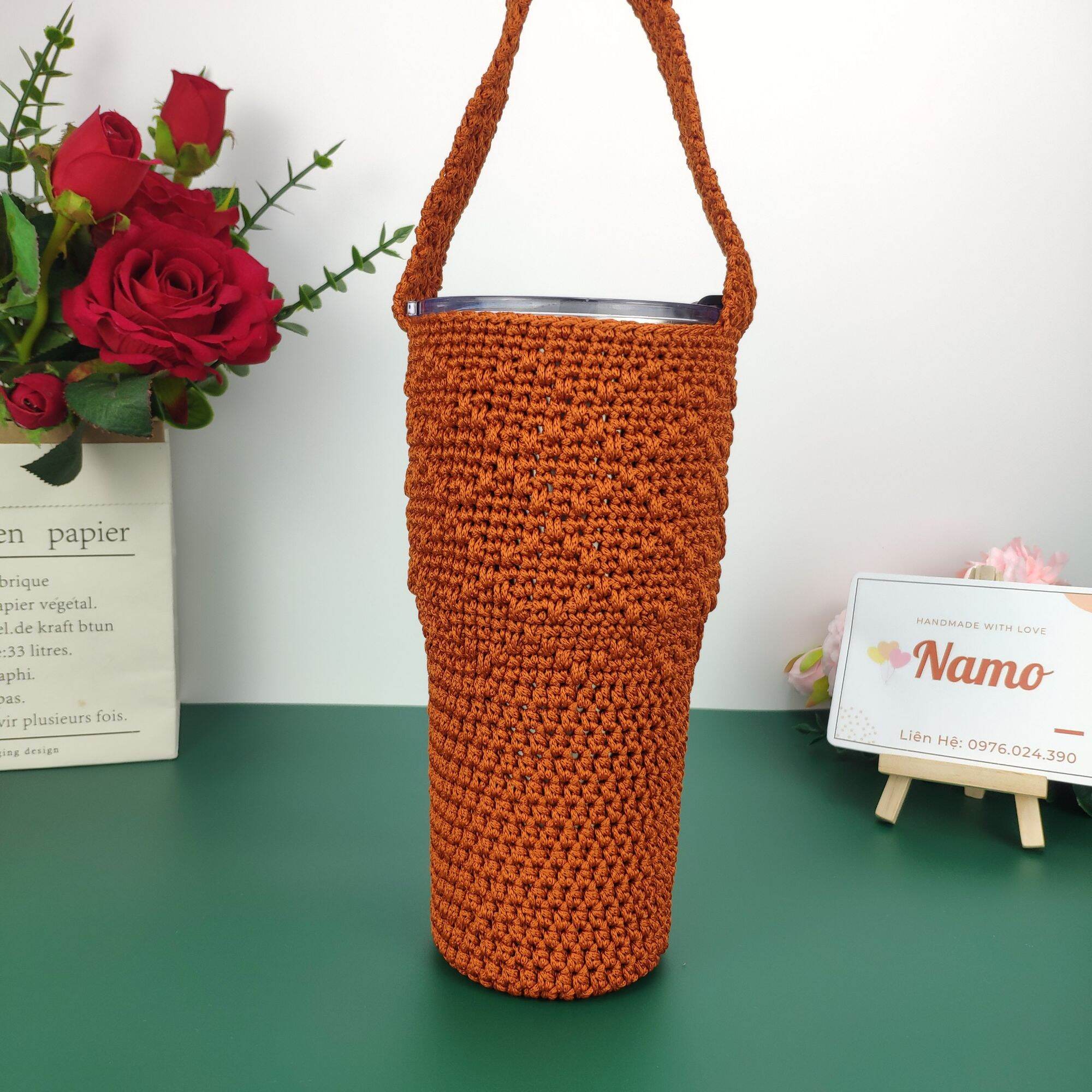 Túi đựng bình nước 900ml handmade