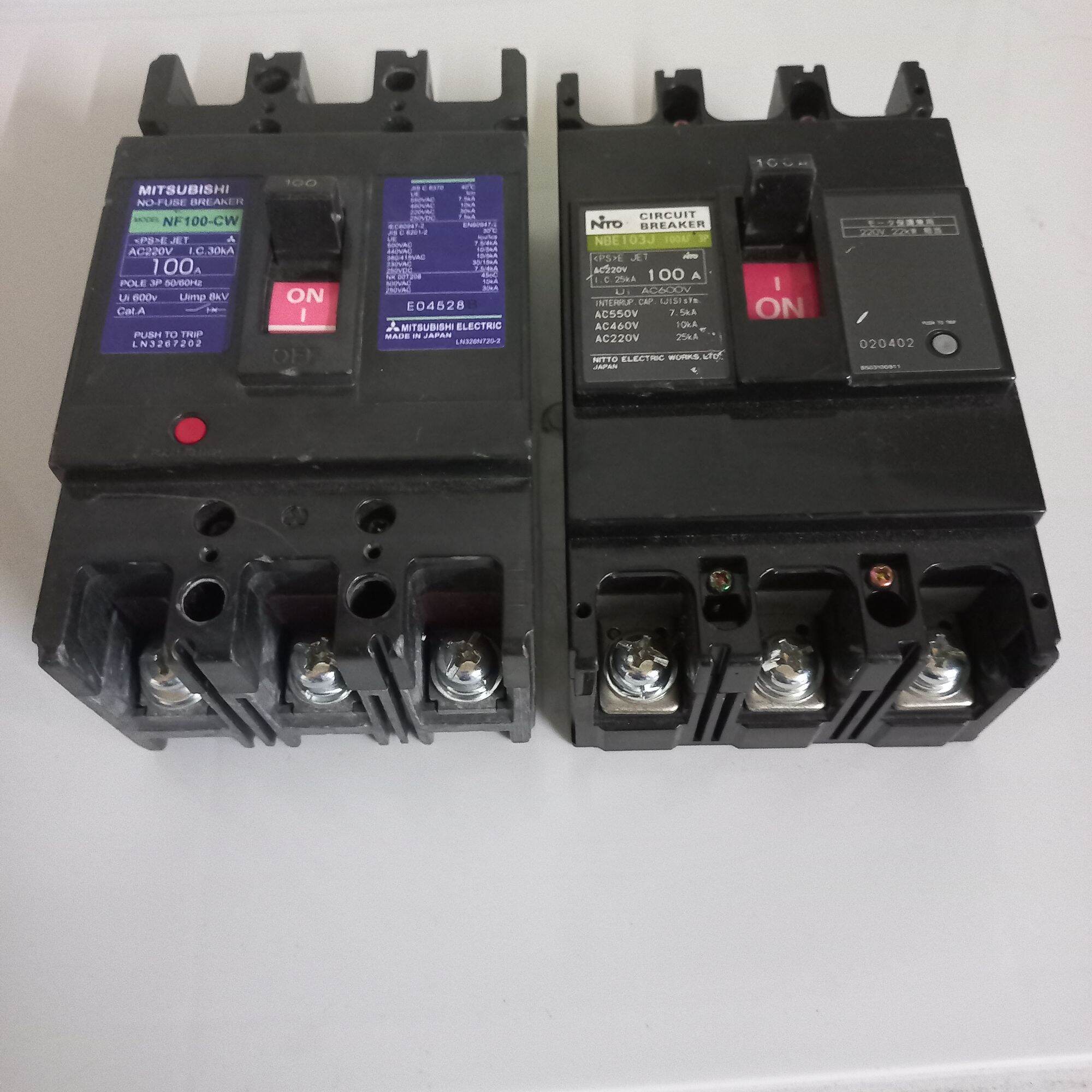 Atomat mccb 3 pha 100a nhật bãi