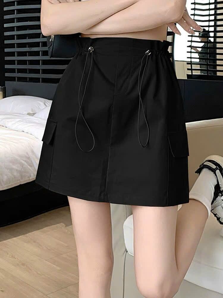 chân váy cạp rút, chất kaki cứng from 40-55kg
