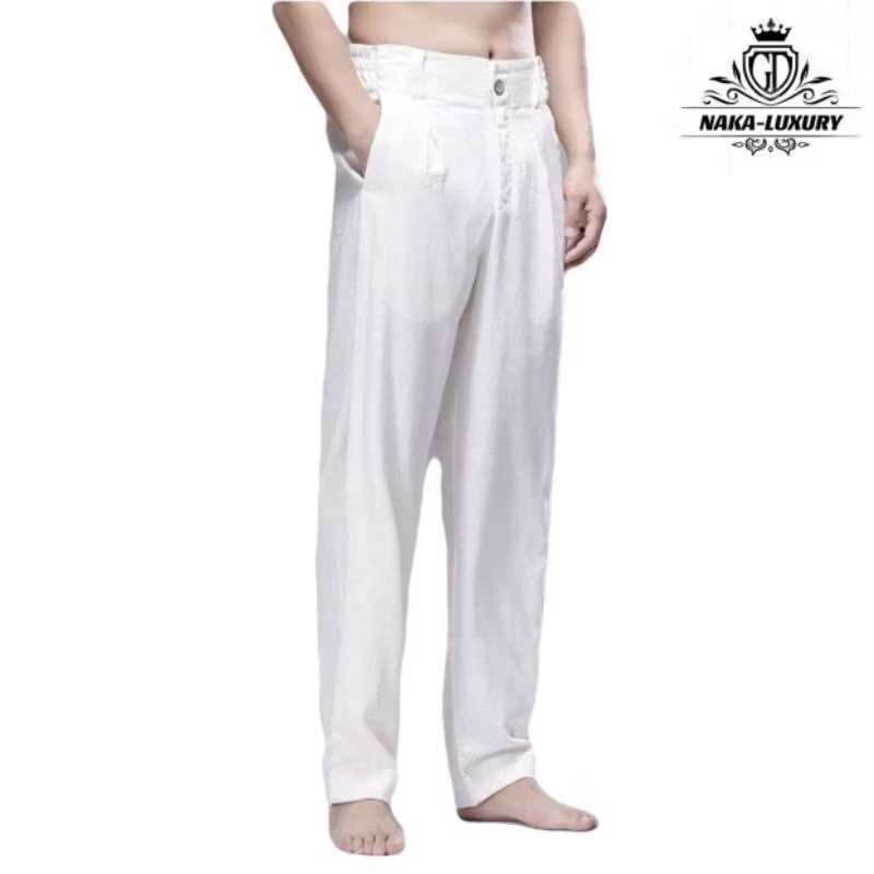 Quần đũi dài nam ống suông chất đũi linen không nhăn, không xù lông, không phai màu