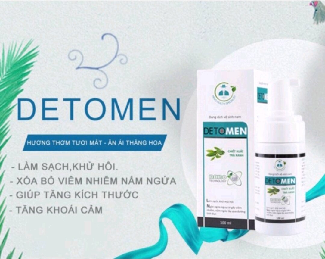 Dung dịch vệ sinh nam giới detomen hương nước hoa 100 ml