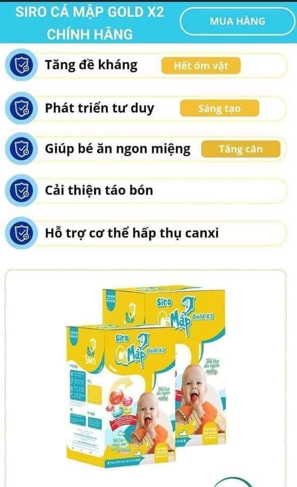 SIRO CÁ MẬP GOLD X2 ưu đãi cực sốc