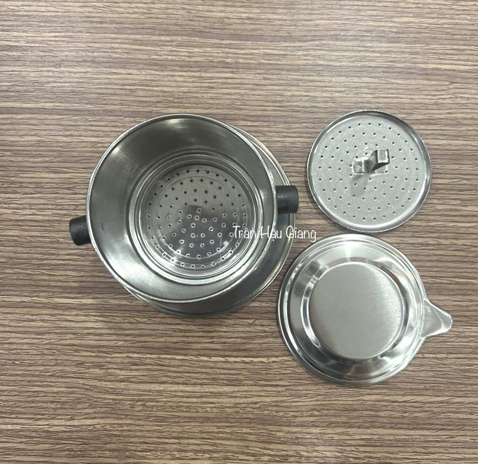 Phin Inox Pha Cà Phê thân dính liền đáy