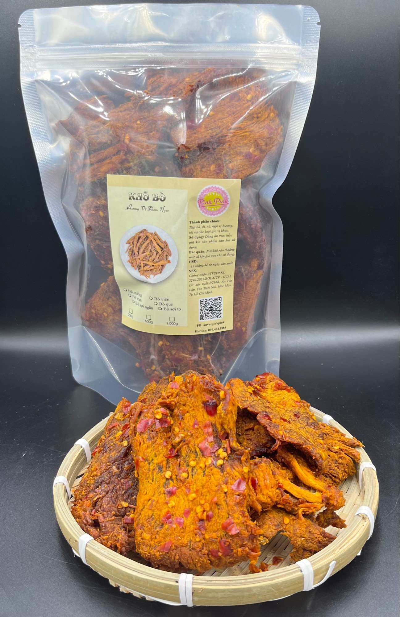 500G khô bò vụn mềm miếng lớn