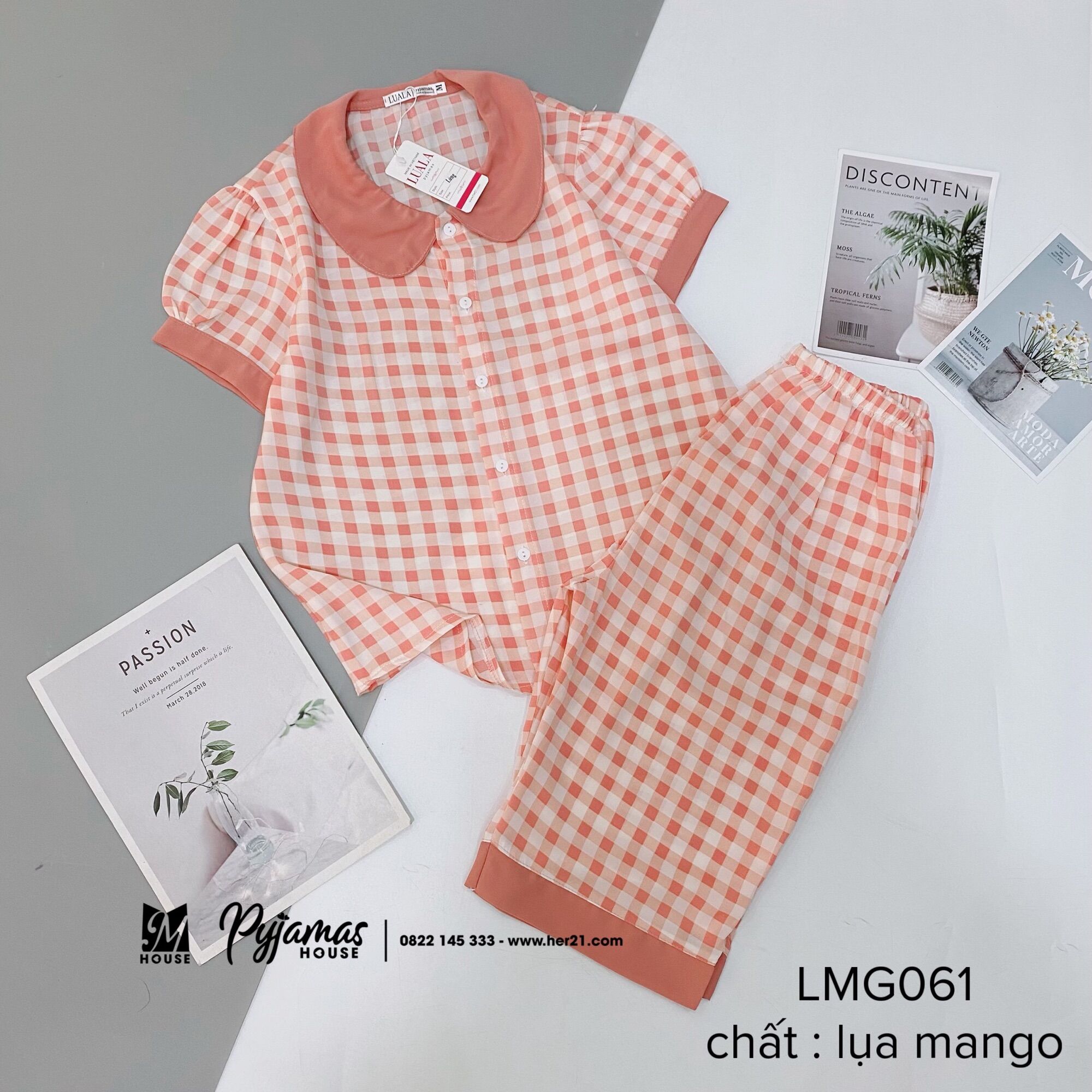 Bộ lụa Mango sọc tay ngắn quần lửng cao cấp có size