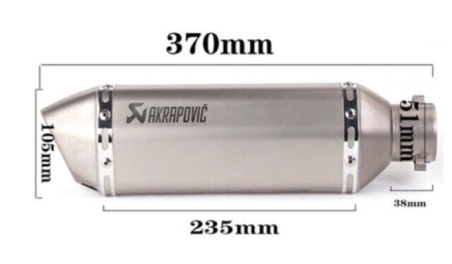 Pô Thể Thao Akrapovic Đen hàng nhập