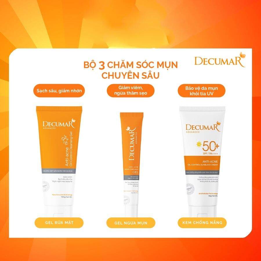 Combo DECUMAR làm giảm thâm,giảm mụn,mụn mủ,viêm sưng,sáng da