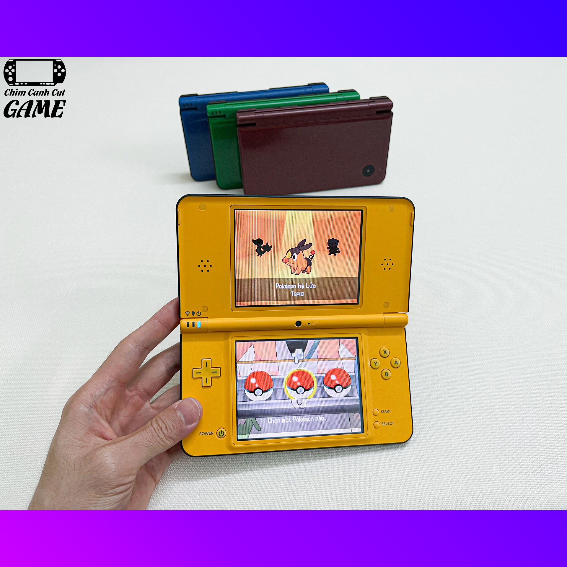 [CHÍNH HÃNG] Máy chơi Game Nintendo DSi LL (Miễn phí cài Game, Phụ kiện đầy đủ)