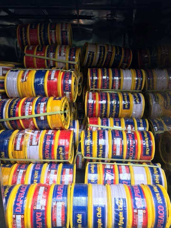 Dây điện đơn 6.0 dây cáp đơn 7 tim lỏi đồng 6.0 hãng fadaco (100m)