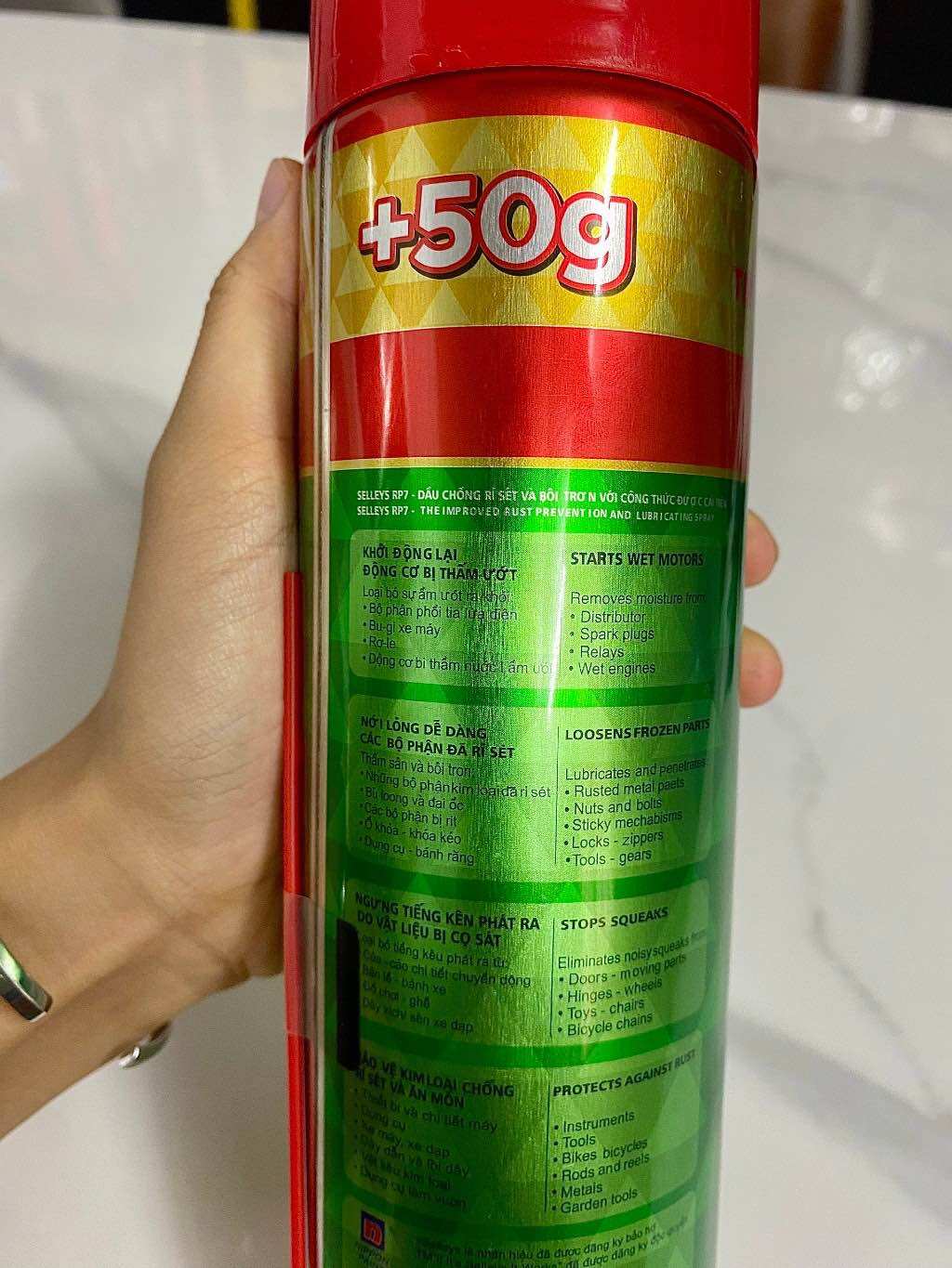 RP7 chai tẩy rỉ sét, bình xịt rỉ sét mẫu mới nhất