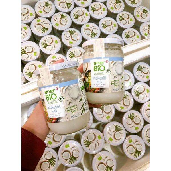 Dầu dừa ép lạnh hữu cơ EnerBio 200gr và 400gr [ Đức☆date 10/2022]